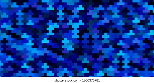 Diseño vector azul oscuro con líneas, rectángulos. Rectángulos con gradiente colorido sobre fondo abstracto. Plan para folletos y folletos comerciales