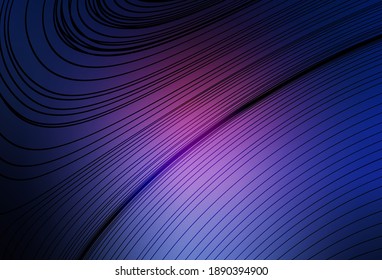 Dark Pink, Blue vector layout with bent lines. Glitter abstract illustration with wry lines. Brand new design for your ad.