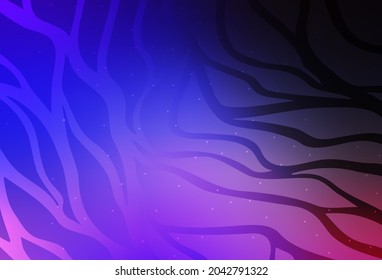 Diseño vector azul, rosa oscuro con líneas irregulares. Ilustración abstracta de gradiente moderno con líneas de banda. Diseño de negocio para afiches, banners.