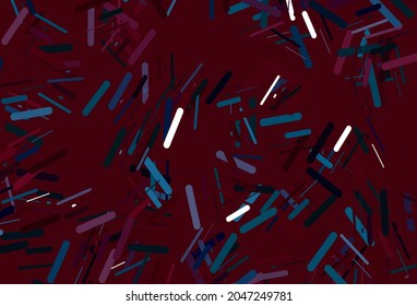 Dark pink, blue vector layout with flat lines. Blurred decorative design in simple style with lines. Pattern for ads, posters, banners.