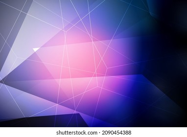 Diseño vector azul, rosa oscuro con líneas, triángulos. Diseño decorativo de estilo abstracto con triángulos. Diseño moderno para su tarjeta de visita.