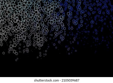 Dunkelrosa, blaues Vektorlayout mit hellen Sternen. Moderne geometrische abstrakte Illustration mit Sternen. Kluges Design für Ihre Unternehmenswerbung.