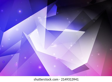 Dark Pink, Blue vector layout with lines, triangles. Decorative design in abstract style with triangles. Elegant design for wallpapers.