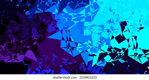 Dark Pink, Blue vector layout with triangle forms. Web material illustration with colorful abstract triangles. Start design for insperarion.