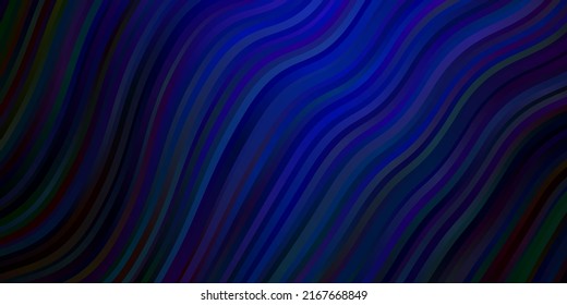 Dark Pink, Blue vector layout with circular arc. Abstract illustration with bandy gradient lines. Template for cellphones.