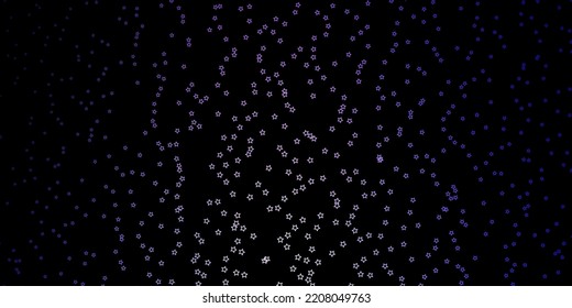 Diseño vector azul oscuro rosa con estrellas brillantes. Ilustración colorida con estrellas de gradiente abstractas. Mejor diseño para tu anuncio, afiche, banner.