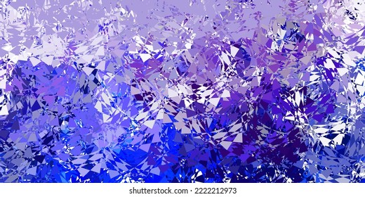 Dark pink, blue vector layout with triangle forms. Outstanding abstract illustration with range of colorful triangles. Start design for insperarion.