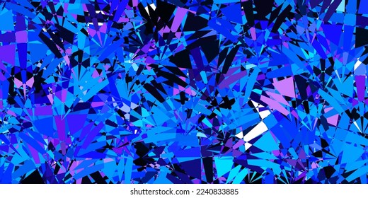 Dunkelrosa, blaues Vektorlayout mit Dreiecksformen. Einfaches Design im abstrakten Stil mit Dreiecken, Linien. Starten Sie Design für Inspiration.