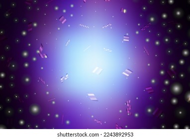 Diseño de vector azul y rosa oscuro en estilo Año nuevo. Ilustración de gradiente simple con atributos de Navidad. Patrón de folletos, folletos educativos.