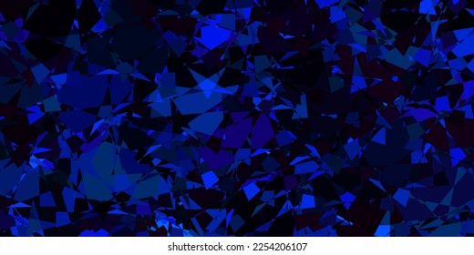 Dark Pink, Blue vector layout with triangle forms. Magnificent abstract illustration with triangular shapes , forms. An easy addition to your commertials.