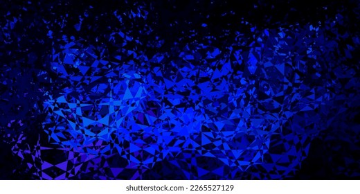 Diseño vectorial azul oscuro rosa con formas triangulares. Ilustración de material web con triángulos abstractos coloridos. Una adición fácil a sus comerciales.