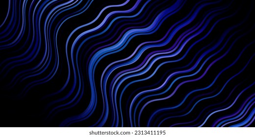 Dark Pink, Blue vector layout with wry lines. Abstract illustration with bandy gradient lines. Smart design for your promotions.