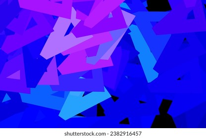 Dunkelrosa, blaues Vektorlayout mit Linien, Dreiecken. Illustration mit einer Reihe von bunten Dreiecken. Das beste Design für Ihr Unternehmen.