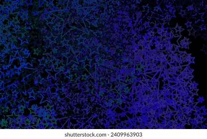 Dark Pink, Blue vector layout with bright stars. Decorative shining illustration with stars on abstract template. Best design for your ad, poster, banner.