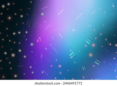 Dark Pink, Blue vector layout in New Year style. Abstract gradient illustration with colorful Christmas things. Template for lettering, typography.