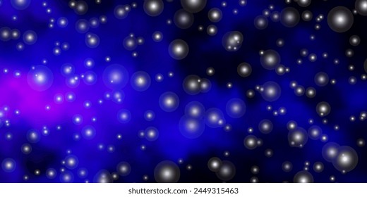 Dark Pink, Blue vector layout with bright stars. Shining colorful illustration with small and big stars. Pattern for websites, landing pages.