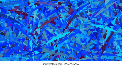 Dark pink, blue vector layout with triangle forms. Outstanding abstract illustration with range of colorful triangles. Pattern for promotions.
