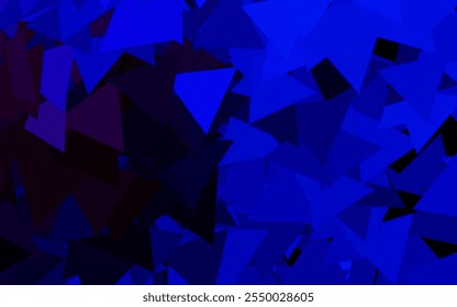 Rosa oscuro, diseño de Vector azul con líneas, triángulos. Glitter ilustración abstracta con Formas triangulares. El mejor diseño inteligente para su negocio.