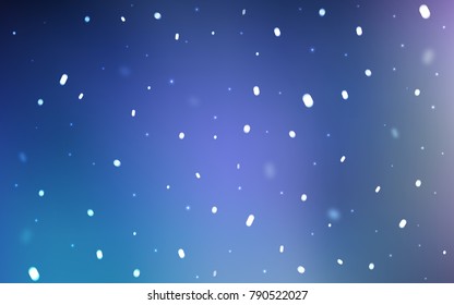 Dark Pink, Blue vector layout with bright snowflakes. Shining colored illustration with snow in christmas style. The pattern can be used for year new  websites.