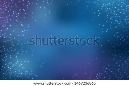 Dark Pink, Blue vector layout with cosmic stars. Shining illustration with sky stars on abstract template. Pattern for futuristic ad, booklets.