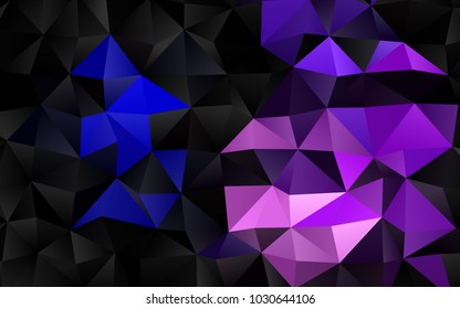 Dark Pink, Blue vector low poly background. Colorful illustration in abstract style with gradient. The template can be used as a background for cell phones.