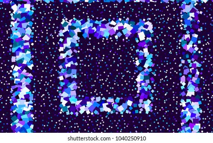 Dark Pink, Blue vector low poly background. A sample with a polygonal design. Illustration in polygonal style with repeating squares
