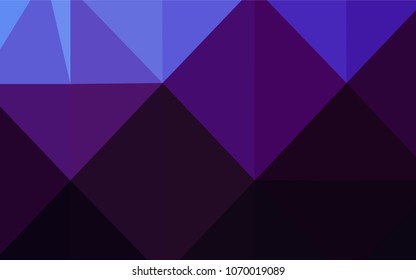 Dark Pink, Blue vector low poly cover. Polygonal abstract illustration with gradient. Brand-new design for your business.