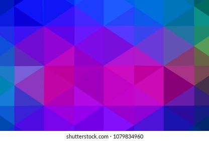 Dark Pink, Blue vector low poly layout. Colorful illustration in abstract style with gradient. Brand-new style for your business design.