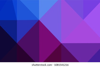 Dark Pink, Blue vector low poly layout. A sample with polygonal shapes. Brand-new design for your business.