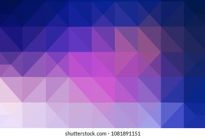 Dark Pink, Blue vector low poly cover. A completely new color illustration in a polygonal style. Polygonal design for your web site.