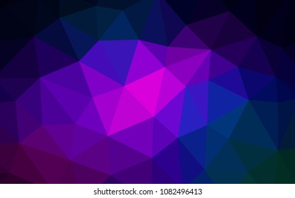 Dark Pink, Blue vector low poly texture. Glitter abstract illustration with an elegant triangles. Brand new design for your business.