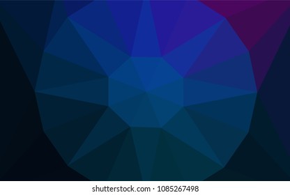 Dark Pink, Blue vector low poly cover with a diamond. Illustration in Origami style with gradient. Textured pattern for your backgrounds.