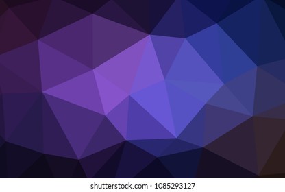 Dark Pink, Blue vector low poly texture. Modern abstract illustration with triangles. New template for your brand book.