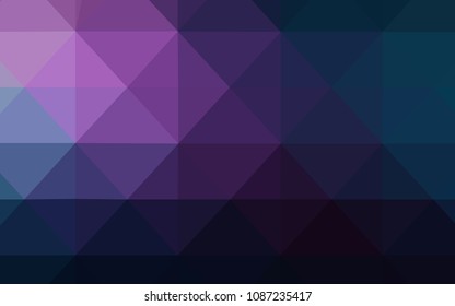 Dark Pink, Blue vector low poly layout. Shining colorful illustration with triangles. A completely new template for your banner.