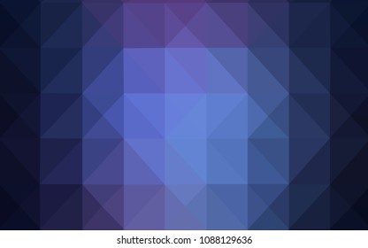 Dark Pink, Blue vector low poly layout. Geometric illustration in Origami style with gradient.  Polygonal design for your web site.