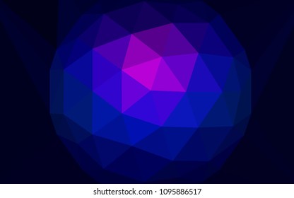 Dark Pink, Blue vector low poly texture with a diamond. Colorful illustration with gradient. New template for your brand book.