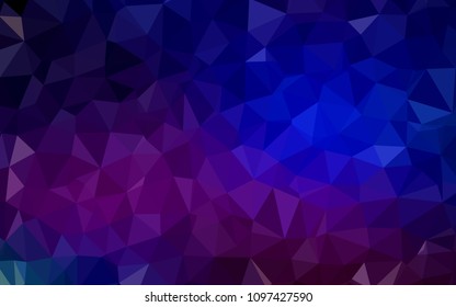 Dark Pink, Blue vector low poly cover. Colorful illustration in polygonal style with gradient. Brand new design for your business.