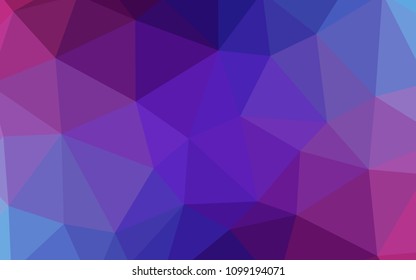 Dark Pink, Blue vector low poly cover. Glitter abstract illustration with an elegant triangles. Triangular pattern for your design.