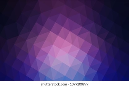 Dark Pink, Blue vector low poly layout. Colorful illustration in abstract style with triangles. Completely new template for your banner.
