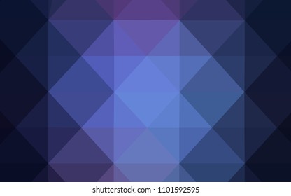 Dark Pink, Blue vector low poly layout. Triangular geometric sample with gradient.  Polygonal design for your web site.