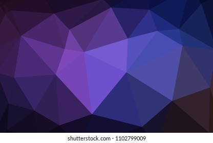 Dark Pink, Blue vector low poly texture. Glitter abstract illustration with an elegant triangles. A completely new design for your leaflet.