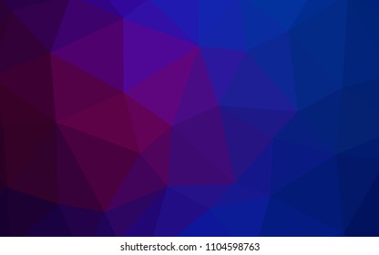 Dark Pink, Blue vector low poly cover. Colorful illustration in abstract style with triangles. Brand new design for your business.