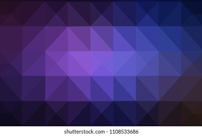 Dark Pink, Blue vector low poly cover. A sample with polygonal shapes. Textured pattern can be used as a background.