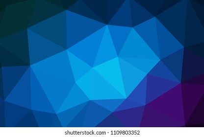 Dark Pink, Blue vector low poly texture. Colorful illustration in abstract style with triangles. Completely new template for your banner.