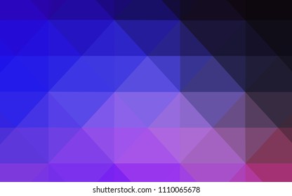Dark Pink, Blue vector low poly texture. Colorful illustration in polygonal style with gradient. The best triangular design for your business.