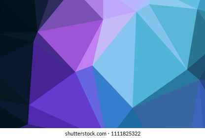 Dark Pink, Blue vector low poly cover. Shining polygonal illustration, which consist of triangles. That new template can be used for your brand book.
