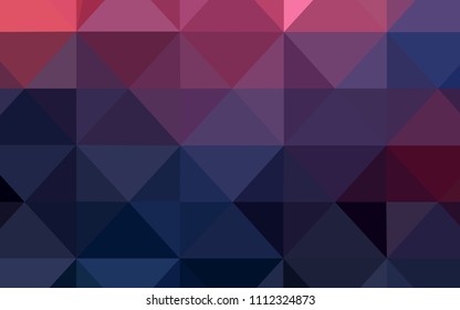 Dark Pink, Blue vector low poly texture. Geometric illustration in Origami style with gradient.  A completely new design for your leaflet.