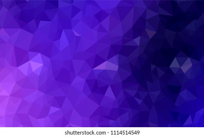 Dark Pink, Blue vector low poly texture. Shining colorful illustration with triangles. A completely new design for your leaflet.