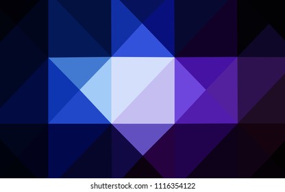 Dark Pink, Blue vector low poly texture. Polygonal abstract illustration with gradient. That new template can be used for your brand book.