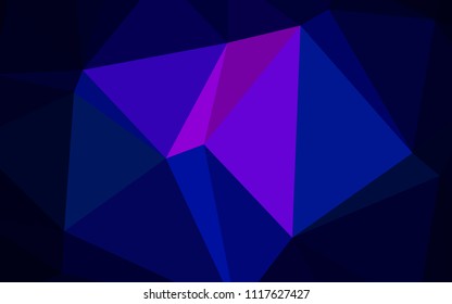 Dark Pink, Blue vector low poly layout. Colorful illustration in polygonal style with gradient. Brand-new style for your business design.